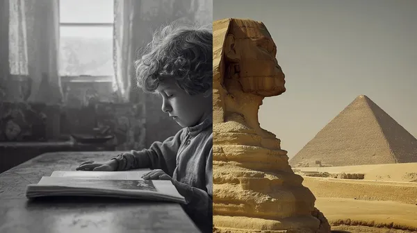 Egiptas vs. vadovėlis (konkurencija dėl dėmesio)